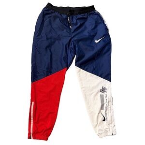 Nike Men's Navy, Red, and White Joggers